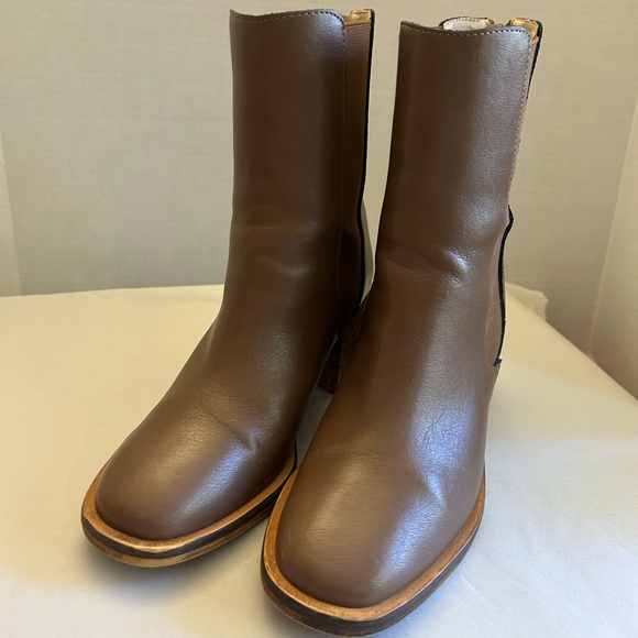 Oasis Society California Brown Tall Ankle Boot Size 9 - Picture 1 of 16